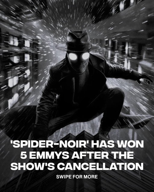 ‘SPIDER-NOIR’ took home 5 Emmys at the Creative Arts Emmys last night, just two days after it was officially canceled by Prime Video. 

It is Prime Video’s most Emmy-nominated show of 2026. 

📸 Amazon Prime Video / Getty Images