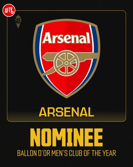 🚨 𝐁𝐑𝐄𝐀𝐊𝐈𝐍𝐆: Arsenal have officially been nominated for the Men's Club of the Year at the 2026 Ballon d'Or!