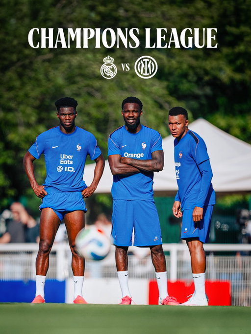 La @championsleague fait son retour avec cette affiche @realmadrid - @inter. L’occasion de retrouver Kylian Mbappé, Aurélien Tchouaméni, Ibrahima Konaté et Marcus Thuram sur une même pelouse 🤩🇪🇺

Bon match à tous nos Bleus engagés en Coupe d’Europe cette semaine 🙌💙

The Champions League is back with a mouth-watering Real Madrid vs Inter clash. A chance to see Kylian Mbappé, Aurélien Tchouaméni, Ibrahima Konaté and Marcus Thuram all on the same pitch.