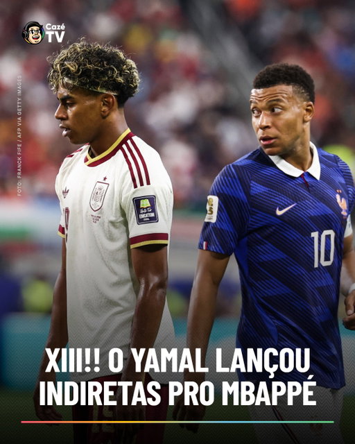 CLIMA GOSTOSO DE RIVALIDADE ENTRE YAMAL (Barcelona) E MBAPPÉ (Real Madrid)

O camisa 🔟 do Real e do Barça trocaram aspas um para o outro antes da primeira rodada da Champions League 🏆🇪🇺

#BallonDor #FutInter #ChampionsLeague #Cztv12 #CoberturaCazéTV