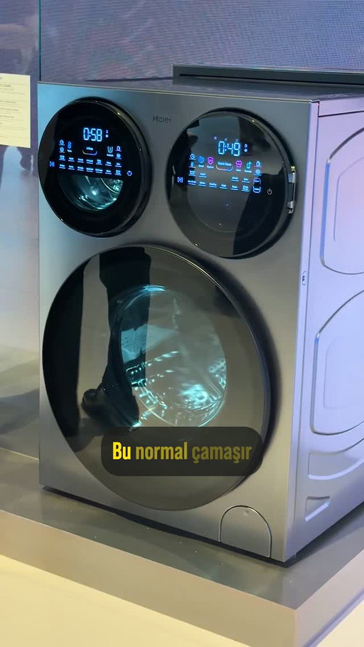 MUTFAK BEZİYLE KIYAFETİNİ AYNI YERDE YIKAMAYANLARA MÜJDE... (@haier.turkiye reklam)

Haier'in IFA Berlin standında 3 bölmeli bir çamaşır makinesi vardı; ana kazanın yanında 1'er kilodan 2 ayrı yuva var. Çorap, mutfak bezi, birkaç beyaz için makineyi ayrı ayrı çalıştırmaya gerek yok. En zor kısmı da normal makine boyutunda yapmaları, ekstra uzun değil yani. Türkiye'ye de geliyor.

Profilimdeki linkte Spunkram Library'i inceleyebilirsin!

Bu tarz videolar gelsin diyorsan videoyu beğenip, takip etmen lazım!