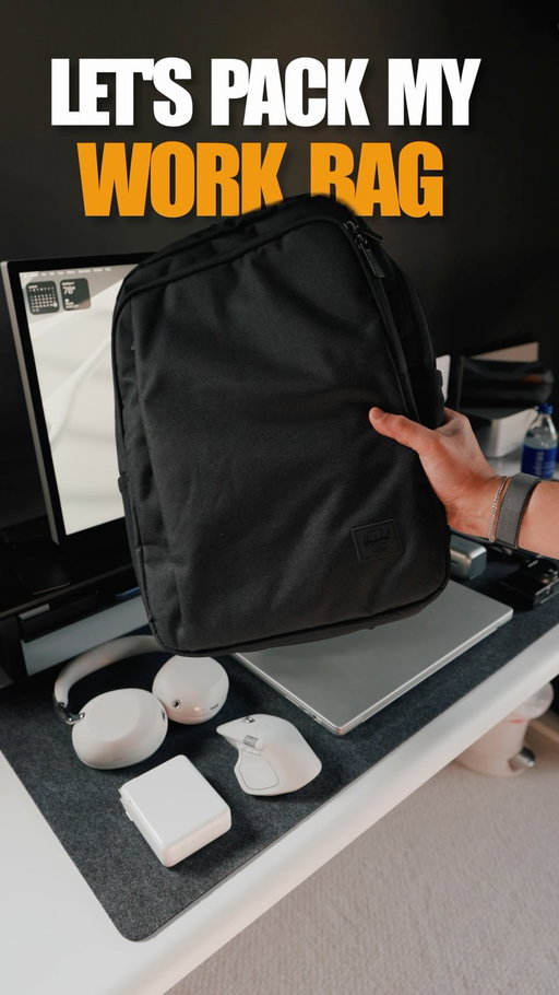 Let’s pack my @herschelsupply Kalso Daypack Tech with my must have work essentials! 

#packwithme #grwm #tech #essentials
