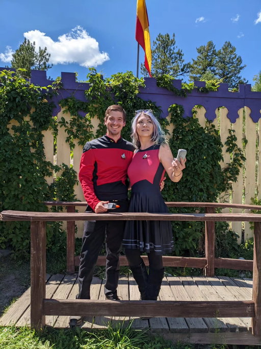 Happiest of #StarTrek Days! Yes, yes, I'm a red shirt. Star Trek TNG is my all time fav and Picard is my fav captain. This is such an exciting year for us trekkies too! We've got a movie, a whole set of magic the gathering cards coming in November (just in time for my birthday!). 

Remember to explore, boldly, live long, and make it so. 🖖

#StarTrek60 #StarTrekDay