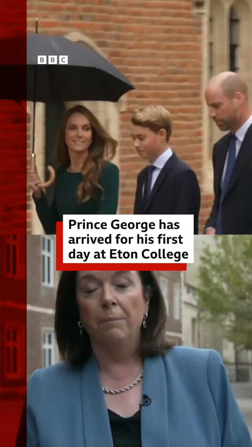 Prince George has officially started his first term at Eton College.
 
The 13 year old, who is second in line for the British throne, was dropped off at the all-boys boarding school by his parents, Prince William and Princess Catherine of Wales.
 
The young royal has been photographed in his Eton uniform as he follows in the footsteps of his father, who also attended the school in Berkshire.
 
Tap the link in @BBCNews's bio to find out more on this story
 
#Royals #PrinceGeorge #BBCNews