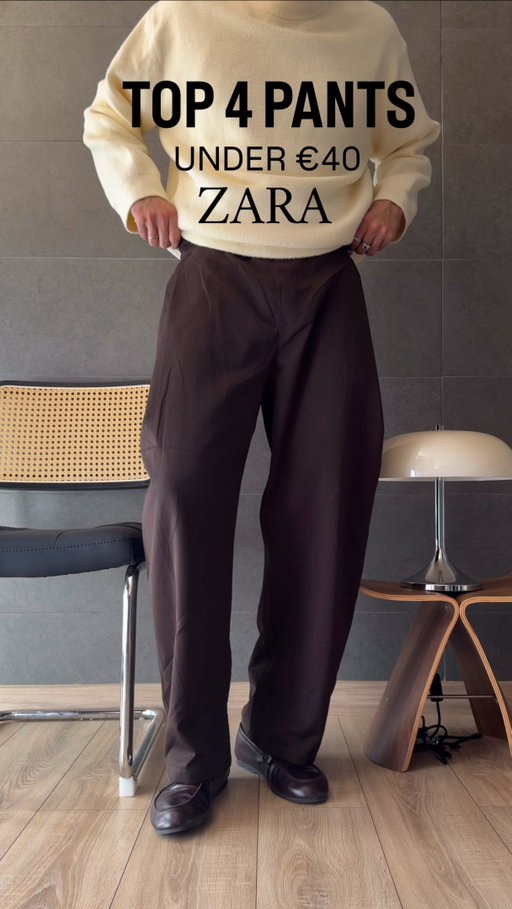 𝐓𝐡𝐞 𝐙𝐚𝐫𝐚 𝐄𝐝𝐢𝐭 | Top 4 pants under €40 Zara👖

Which one would you wear? 1,2,3 or 4

⭐️Ref in caption📝

1 - BROWN - ref. 1437/308/700
2 - GREY - ref. 1437/308/105
3 - BEIGE - ref. 8281/740/707
4 - KHAKI - ref. 0706/777/505

#outfit #lookoftheday #menstyle #outfitoftheday #inspiration