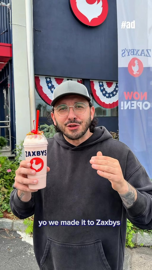 #ad Trying the new Handcrafted NERDS Strawberry Milkshake from @realzaxbys . Available now for a limited time #zaxbys #zaxbyspartner