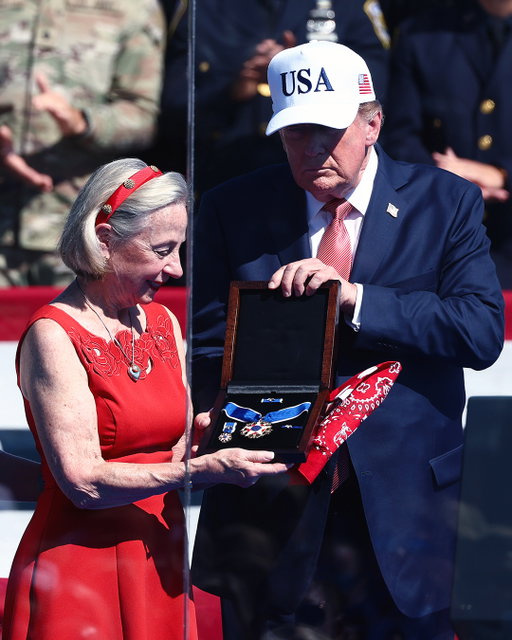 9/11 HERO HONORED: President Donald Trump posthumously awarded the Presidential Medal of Freedom to Welles Crowther, the “Man in the Red Bandana” credited with saving as many as 18 people from the World Trade Center’s South Tower before losing his own life.