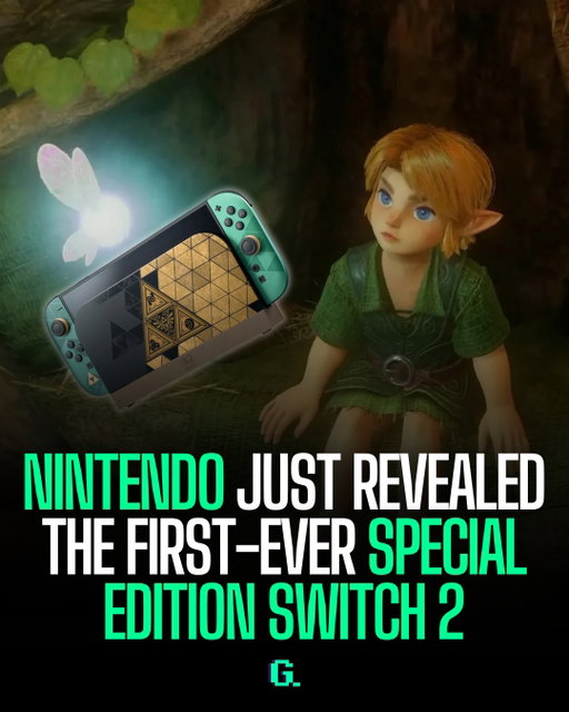 The Zelda 40th Anniversary Edition swaps the standard Joy-Cons for teal controllers with gold Triforce detailing, plus a matching Pro Controller, carrying case, and redesigned dock — the first full themed redesign since Switch 2 launched 🎮✨

Drops October 29, exactly one week before the Ocarina of Time remake releases November 5. No pricing announced yet