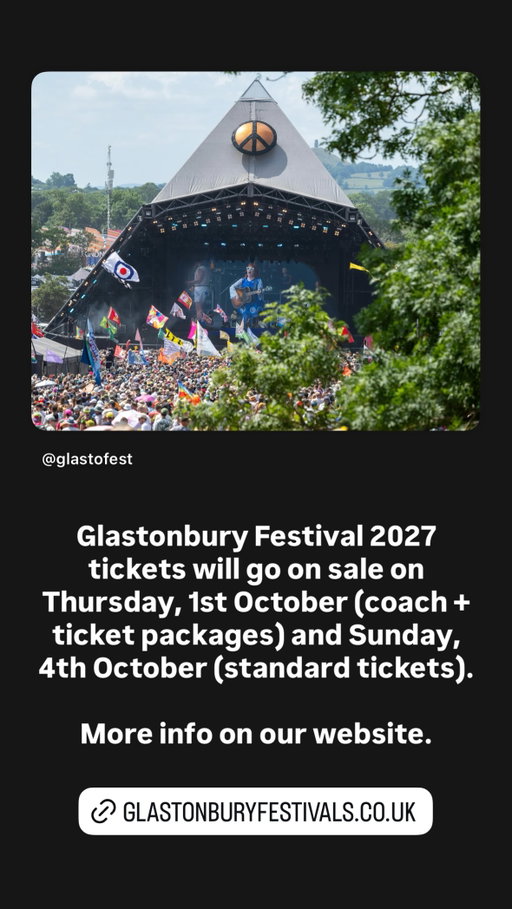 Story by glastofest on Sep 8, 2026