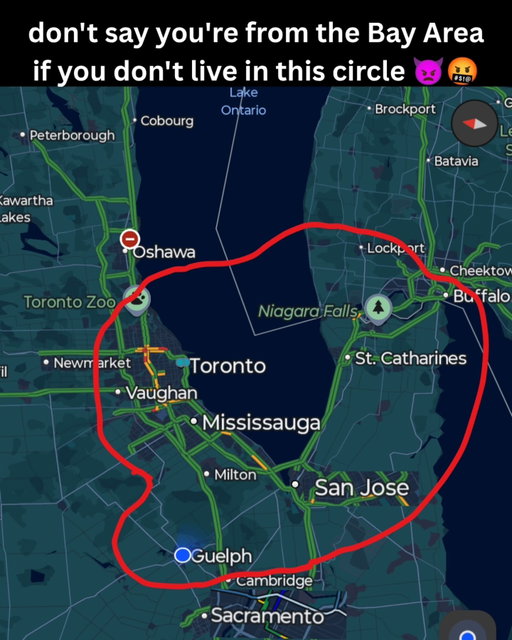 Maybe I'm just delirious from weeks of driving but Toronto is lowkey the Bay Area.
Follow for more geography ragebait