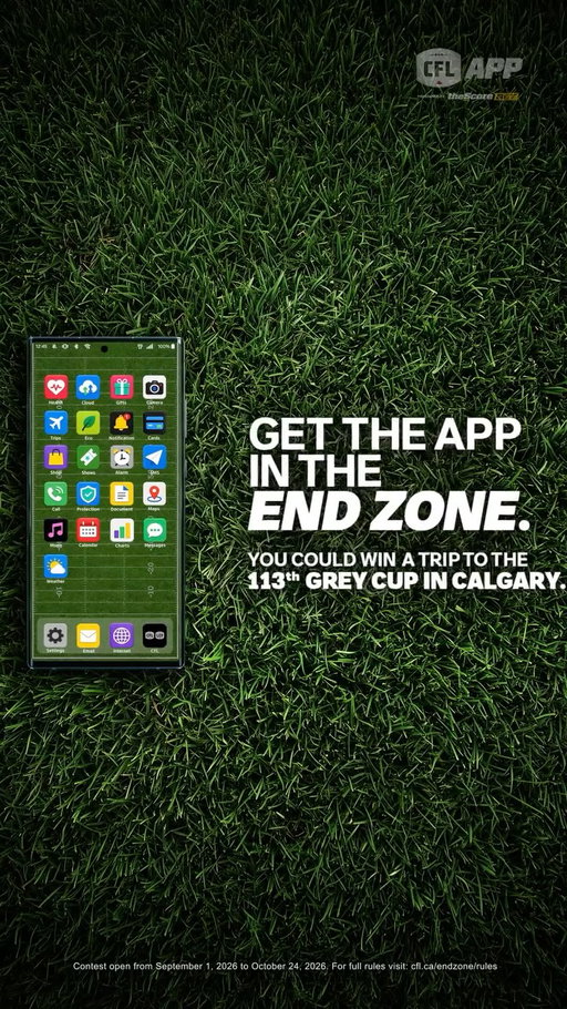 Your phone’s End Zone could take you to the 113th Grey Cup. 👀🏆

Download the all-new CFL App presented by @thescorebet, put the app in your phone’s End Zone, screenshot it, upload it, and you could be on your way to the Grey Cup. 

Visit CFL.ca/endzone (link in bio) for details!
