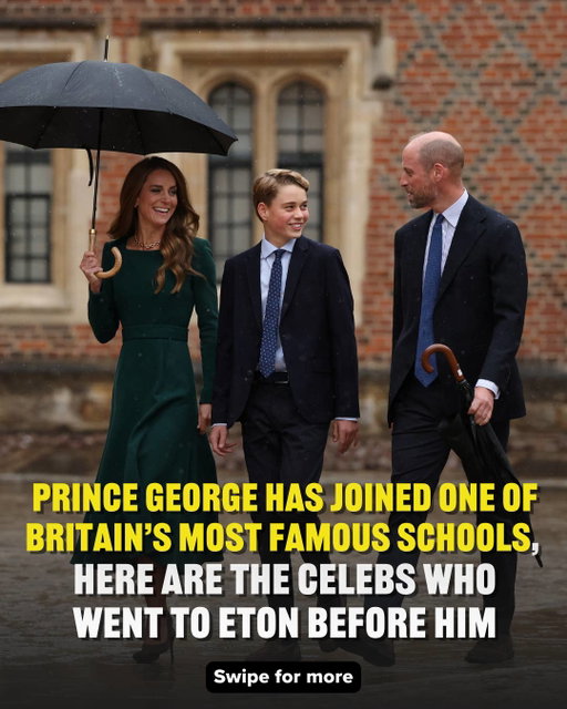 Prince George, 13, has officially joined one of Britain’s most famous (and famously expensive) schools, following in the footsteps of his dad, Prince William, and uncle, Prince Harry. Of course, becoming an Etonian comes with a rather hefty price tag. For boys joining in the 2026/27 academic year, the basic annual bill comes to £65,673 (at the current exchange rate, that is $88,950 USD)

As George begins his new chapter, here’s a look back at some of the famous faces who were Etonians before him. More at the link in bio 🎓