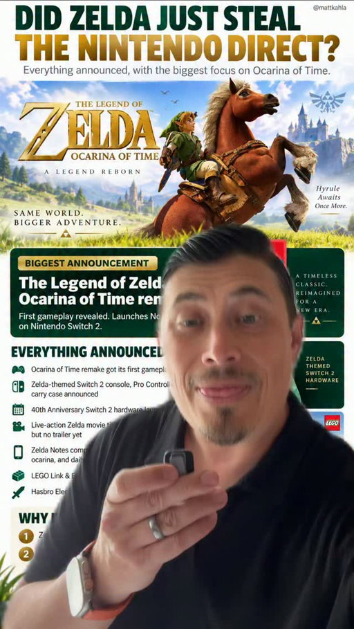 Late you kidding me? Nintendo Direct just ended! You have to see this! #kahlagaming #legendofzelda #fypシ #legendofzeldaorcarinaoftime