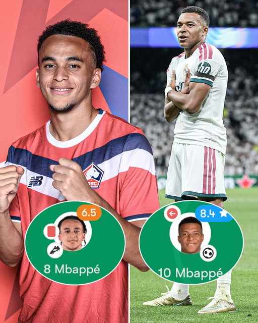 An eventful Champions League night for the Mbappé brothers 😅

⚽ Ethan records his first career UCL goal contribution in his first Champions League start
📈 Kylian ties Raúl (71) for fifth on the all-time UCL scoring list
🟥 Ethan picks up the first red card of his career

✅ Real Madrid beat Inter Milan 2-1
❌ Lille fall 3-2 to Real Betis