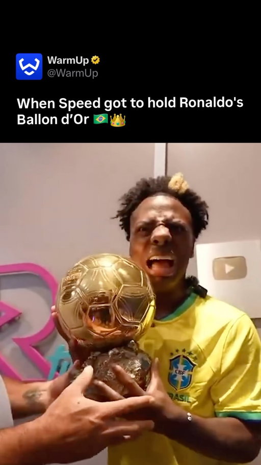 😂

France Football and UEFA officially revealed the 30-player shortlist for the 2026 Men’s Ballon d’Or on September 8, ahead of the ceremony in London. Defending holder Ousmane Dembélé made the cut alongside Paris Saint-Germain teammates Achraf Hakimi, Khvicha Kvaratskhelia, Vitinha, and João Neves. Real Madrid are headlined by Kylian Mbappé and Vinícius Júnior, while Barcelona’s Lamine Yamal and Pau Cubarsí earned spots following standout domestic and international seasons. Bayern Munich’s 73-goal striker Harry Kane and Michael Olise are featured, with Erling Haaland representing the Premier League contingent. Eight-time winner Lionel Messi returned to the list, whereas Cristiano Ronaldo missed out.

(Via @ishowspeed )