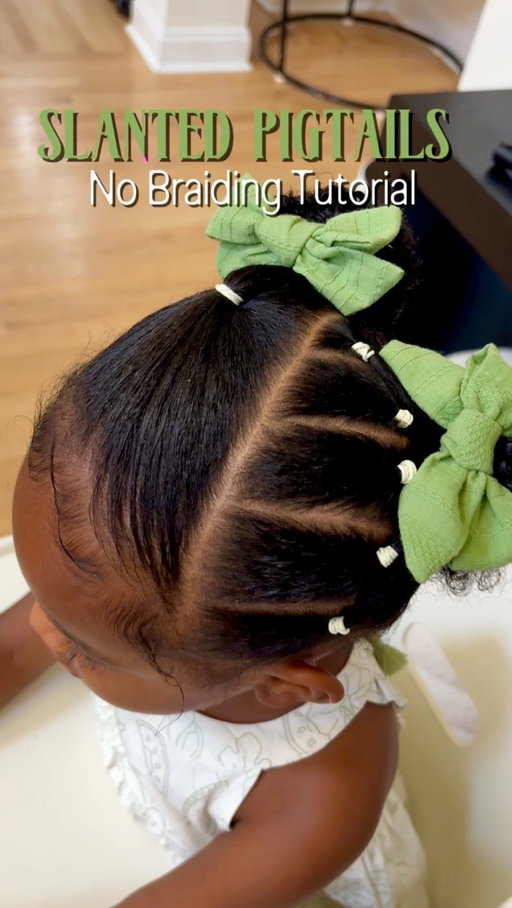 This week’s daycare hair inspo 💚 If you’re looking for a way to switch up classic pigtails, this is for you. This look can be worn up or down. It’s simple, easy, and so so cute!! 

Brush @goodyhair 

#toddlerhairstyles #curlyhairstyles #curlyhairtutorial #schoolhairstyle