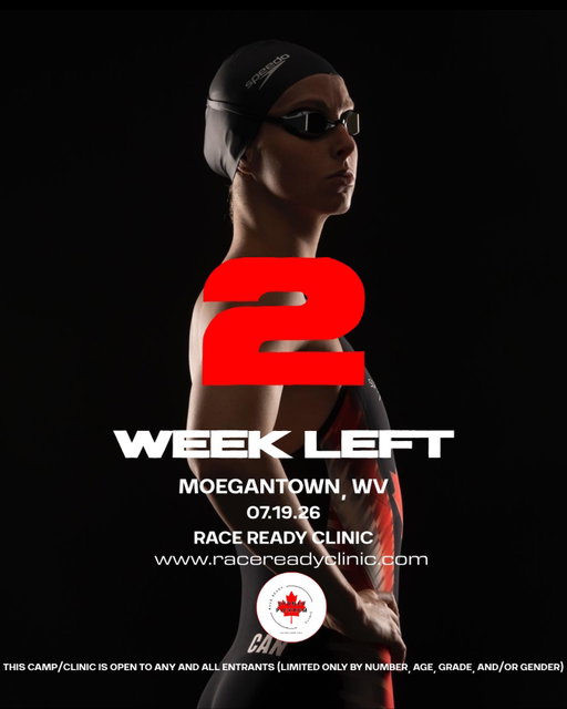 2 WEEKS TO GO, MORGANTOWN! 🔥

The countdown is on. Race Ready Clinic is almost here!

Train with 3 time Olympian, Olympic medalist, and World Champion Sydney Pickrem and learn the mindset, preparation, and racing strategies used at the highest level of the sport.

📍 Morgantown, WV
📅 September 19
⚠️ Limited spots remaining

Ready to race? Get Race Ready.

Register at racereadyclinic.com

#RaceReadyClinic #MorgantownWV #Swimming #SwimClinic #CompetitiveSwimming