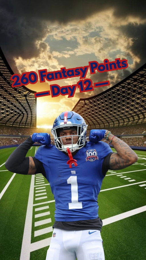 Trying to score 260 fantasy points based on the 2025 NFL Season: Day 12 #acshear #nflfilter #260fantasypoints #fantasyfootball #walterpicks