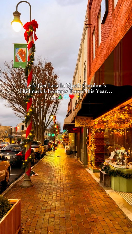 🥹❤️ Promise You’ll Take Me This Year? 🎄✨
@raleighwanderlust 

This charming North Carolina mountain town feels like you’re walking straight through a Hallmark Christmas movie. 🤍❄️

Nestled in the mountains of Waynesville, this dreamy little town comes alive with festive storefronts, twinkling lights, cozy streets, and Christmas magic around every corner. ✨🏔️🎄

Spend the day exploring local boutiques, wandering through charming shops, sipping warm hot cocoa, visiting candy stores, and soaking up the magical holiday atmosphere. ☕🍬🛍️✨

If you’ve been dreaming of the perfect Christmas getaway, add this hidden gem to your bucket list! It’s located just outside Asheville and truly feels like stepping inside a Christmas movie. ❤️🎅

📍 Waynesville, NC

🎄 Send this to the person who needs to take you!
✨ Follow me @raleighwanderlust for more magical hidden gems!!!

#northcarolina #hallmarkchristmas #waynesvillenc #visitnc #AshevilleNC