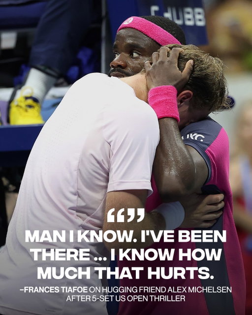 Big respect to Frances Tiafoe for embracing his opponent after celebrating the comeback win🫡

(via @bigfoe1998)