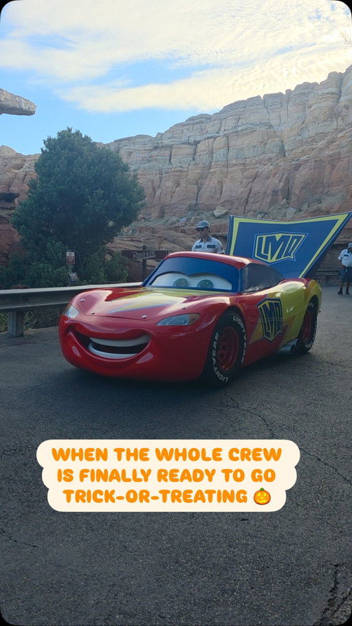 When the whole crew is finally ready to go trick-or-treating. 😂🎃 Lightning McQueen, Vampire Mater and Red roll out together for Halloween in Cars Land at Disney California Adventure. 

#OogieBoogieBash #CarsLand #DisneyCaliforniaAdventure #DisneyHalloween #Disneyland