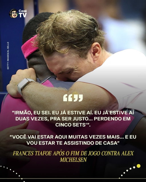 O CARA É FOD@! 🥹🫶

Frances Tiafoe consolou o seu adversário e revelou o que ele falou para Alex Michelsen. No confronto entre americanos, Michelsen ganhava por 2 a 0 e sacava para o jogo, mas viu Tiafoe virar o jogo em um jogo ÉPICO pelas quartas de final do US Open.

#CoberturaCazéTV #Tênis