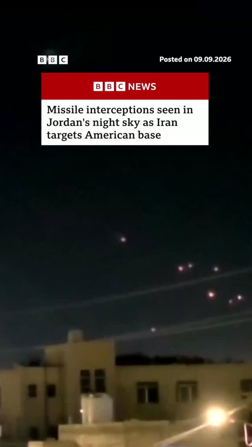 US forces struck five Iranian tankers on Tuesday, sinking one, in response to Tehran twice targeting an American warship, US Central Command said.

Tehran responded by launching missiles at a US base in Jordan - most of which were shot down - and said it attacked two US vessels and eight oil tankers in the Strait of Hormuz.

Tit-for-tat strikes between the two countries have escalated in the past week, more than six months after the US and Israel launched attacks on Iran on 28 February.

Tap the link in @BBCNews’s bio to read more about the strikes.

#BBCNews