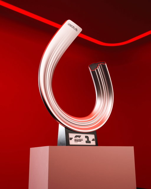 All in the details ✍️

Presenting the Spanish Grand Prix winner’s trophy for this weekend’s race at @madring_oficial 🏆

The design is based on the curvature of La Monumental combining the track map in its shape 🤩

#F1 #Formula1 #SpanishGP