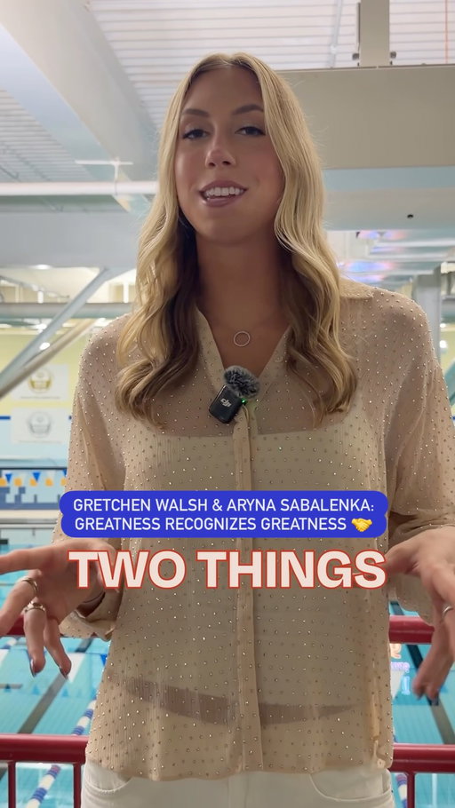 Four-time Olympic medalist Gretchen Walsh is a confirmed Aryna Sabalenka superfan. 👏🎾