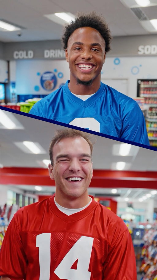 different positions. rival teams. shared love of ketchup. 🏈

watch Dallas Wilson and Gunner Stockton on Oct. 31 at the Invesco QQQ Atlanta Gridiron Classic #RaceTracPartner