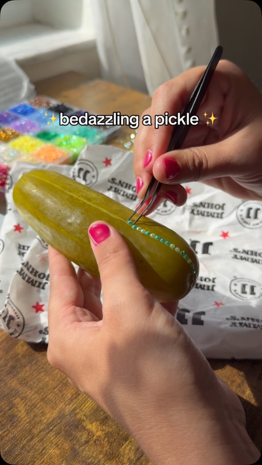 bedazzling a pickle = whimsymaxxing final boss