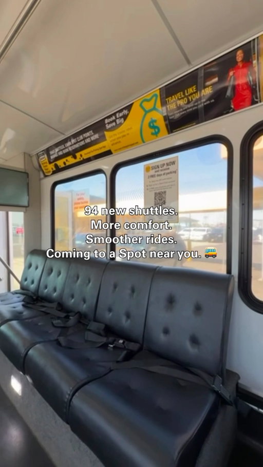 Big upgrades are rolling in. 🚌

We’re adding 94 new shuttles across The Parking Spot properties this year, bringing greater comfort and smoother rides to even more of your airport parking experience.

And the refresh doesn’t stop there. New interior signage is also making its way across all locations for an updated experience from the moment you hop on board.

Same yellow shuttles you know and love. An even better ride ahead. 

#theparkingspot #airportparking #travelbetter