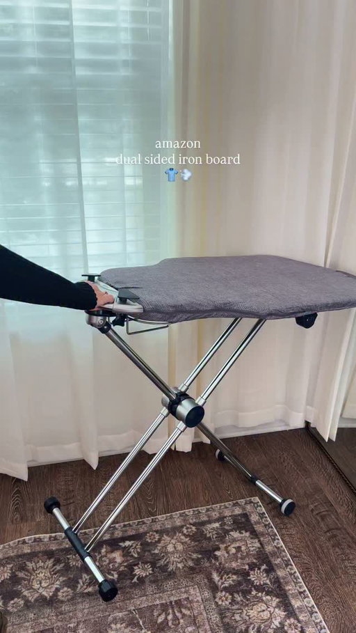 Amazon favorite👕💨 Comment ‘board’ if you want the 🔗

This iron board has a 8 level adjustable height so you can iron your clothes sitting down or standing up. It’s lightweight and compact. It’s dual sided so you can easily rotate it to iron both sides or your clothes. It has a detachable and rotating iron holder. You can put it on a upright position for easy steaming. It also has a removable cover!

#amazonfinds #laundry #amazonmusthaves #asmr #home 
asmr sounds, aesthetic, satisfying reels, gadgets