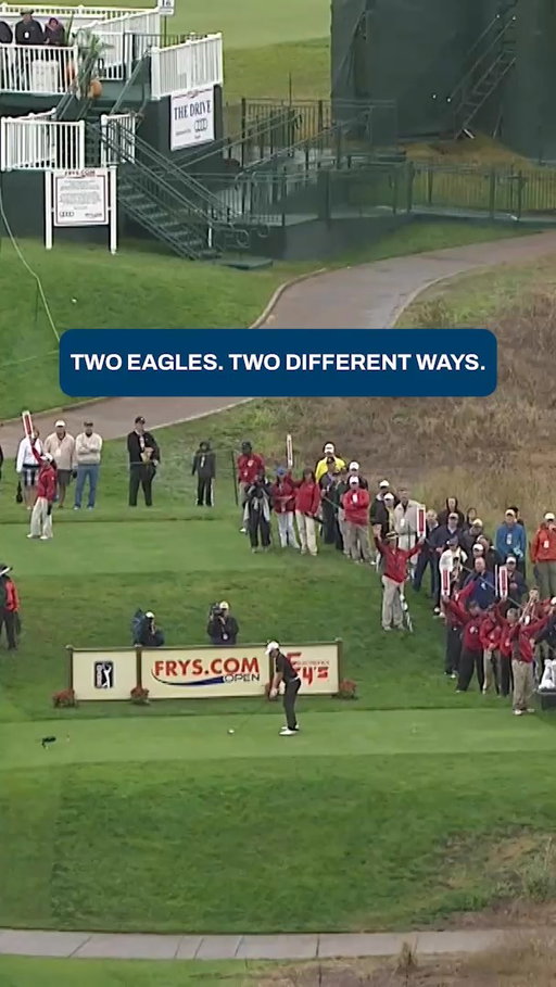 Alex Prugh and Rocco Mediate eagle the same hole in very different ways 🦅