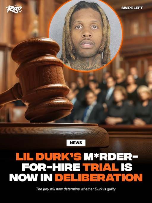 The jury has officially deliberated in Lil Durk’s trial‼️👀

Court reporter Meghann Cuniff confirmed that deliberations started the morning of September 9th, and the jury will decide whether Durk is guilty on 5 federal charges including m*rder-for-hire.

The jury could take days or hours to decide, but Durk faces a potential life sentence if convicted on all counts.