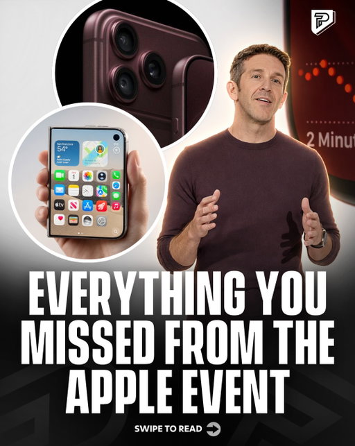 Apple just made history. 
At its “Surprise and Shine” event today, the company unveiled the iPhone Duo, its first ever foldable iPhone, alongside the iPhone 18 Pro and 18 Pro Max. The iPhone Duo features a 5.5-inch cover screen and a 7.8-inch inner display, starts at $1,999 and measures just 4.5mm unfolded, making it the thinnest iPhone ever made.

The event was led by CEO John Ternus, his first major product launch since taking over from Tim Cook. Pre-orders for the iPhone 18 Pro models open September 12, with in-store availability on September 18.

(via: Apple)

#Pubity #Viral #Tech