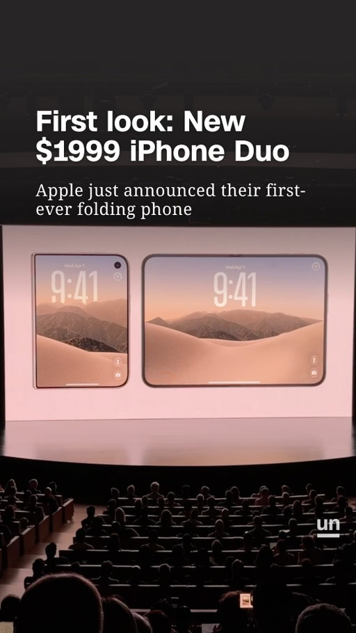 🚨 New iPhone drop! 🚨 Apple just announced a new $1999 foldable phone—the iPhone Duo. 👀 

Will you be upgrading? 📱