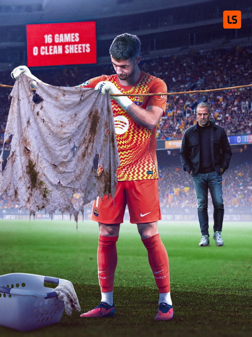 Barcelona’s wait for a clean sheet in Europe goes on 😬

Blaugrana have now conceded in 16-straight Champions League games...their longest-𝙚𝙫𝙚𝙧 run ❌