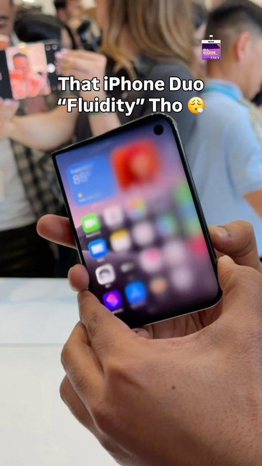 Gotta admit — that unfolding was pretty smooth 😎 #iphoneduo #foldable #appleevent #apple #allaccess
