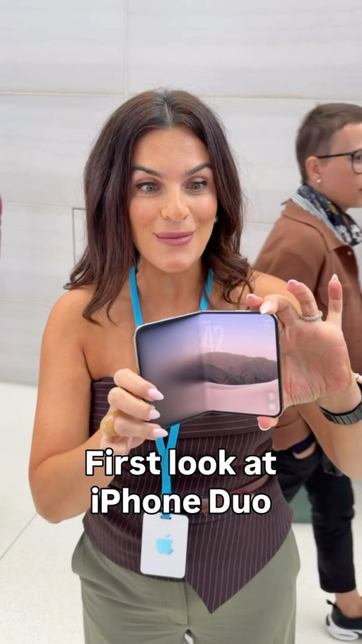 First look at the iPhone Duo📲 @apple ‘s first foldable iPhone #iphoneduo #appleevent