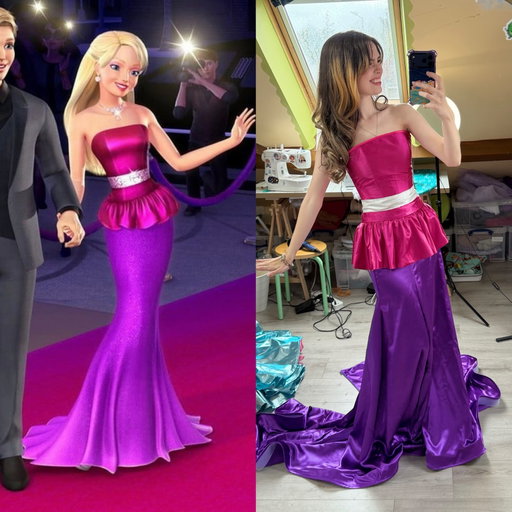 Some side by sides to get ready for for my first Halloween project reveal I am so excited to show you all the things I have been planning!! 🤩💖

#sewing #diy #costume #cosplay #dress