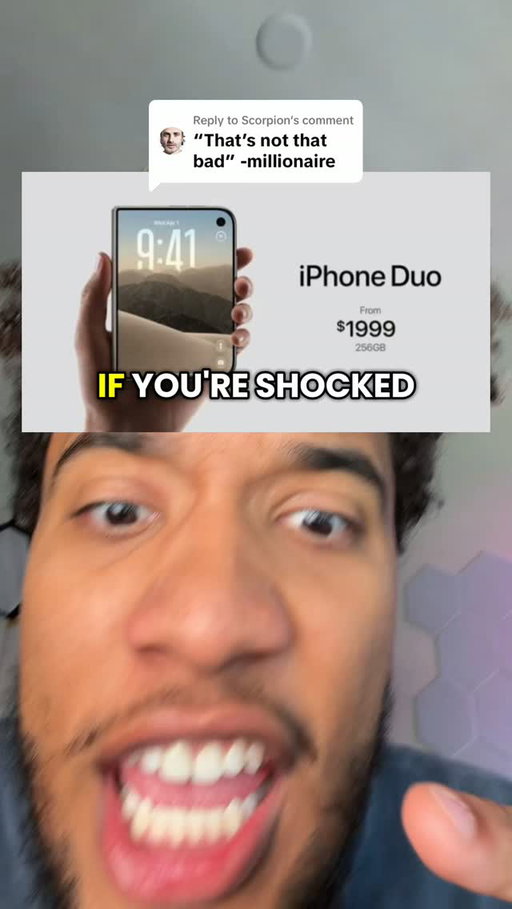 how are yall surprised the IPhone duo is $2,000?? #carterpcs #tech #apple #iphoneduo #iphone18pro