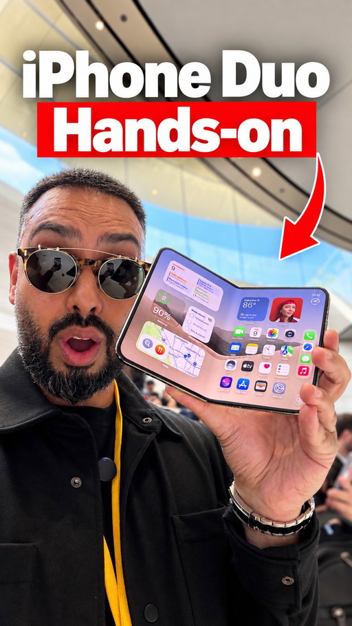 First look at the new iPhone Duo 👀📱

Hands-on with the displays, cameras, design and the details you don’t really notice until you’re holding it.

The screens seriously impressive… but the camera setup surprised me.

What do you want me to test next? 👇

#iphoneduo #appleevent #iphone #techreels