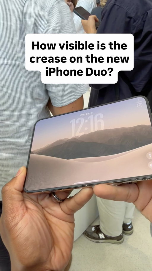 Foldable phones all come with a crease. How visible is the new iPhone Duo’s?