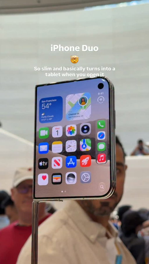 First look at iPhone Duo 👀

I think this could be a game changer for editing! 

#iphoneduo #apple #applepark