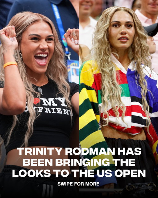 Giving tennis WAG 🎾😍
ㅤ
@trinity_rodman pulled up to the US Open to cheer on her boyfriend Ben Shelton in Ralph Lauren, Adidas, Chanel and more. 
ㅤ
📸: Getty Images