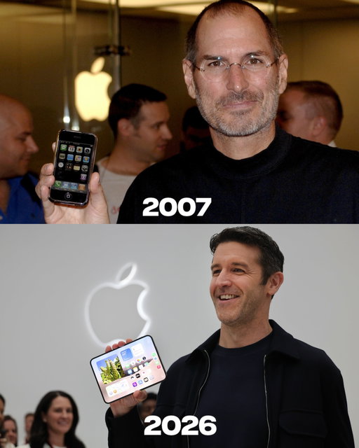 look how far we’ve come in just 19 years

The iPhone has come a long way in just 19 years. Apple introduced the original iPhone in 2007 with a 3.5-inch touchscreen, one camera and a home button. Now, in 2026, the iPhone Duo shows just how much the device has evolved, with a larger display, upgraded cameras and nearly two decades of new technology packed into a much more advanced design.

[📸: GETTY , The Daily Show with Trevor Noah ]