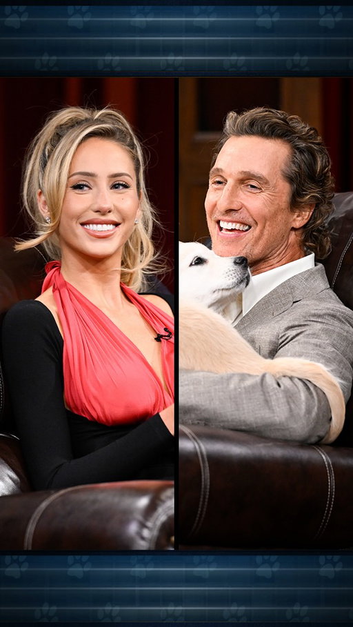 @officiallymcconaughey & @alixearle compete for puppies in Pup Quiz! 🐶 #FallonTonight