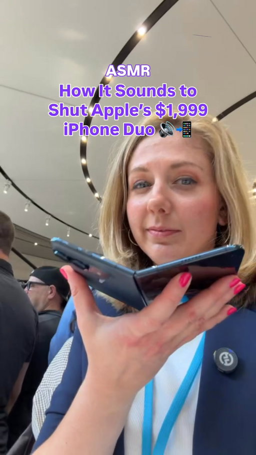 A pretty expensive fidget toy 🤣📲 #allaccess #iphoneduo #apple #appleevent #foldable