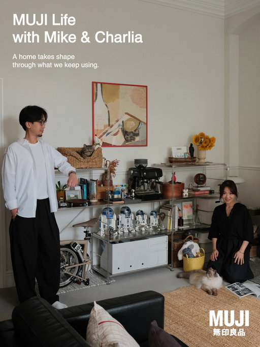 We've lived with MUJI since our school days in Hong Kong, long before @11blab became our way of documenting the home we’re building together in London. Our SUS Shelves alone have been a coffee station, storage, display, and Cakie and Puffy's favourite spot.

Over the years, we’ve realised that the things we value most are often the ones that simply keep working as life changes around them. They find new purposes, stay with us for years, and gradually become so familiar that we stop thinking about them as individual objects at all.

Maybe that's when objects really become part of life, when they no longer need to demand our attention. 

Our MUJI Life, with @mujieurope 

#MUJILife #mujieurope